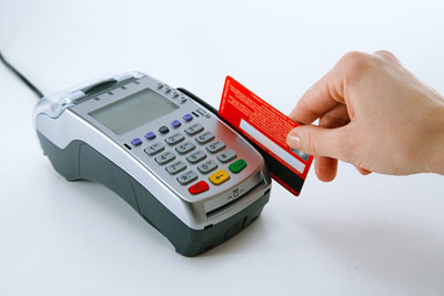 Swiping a Credit Card through machine